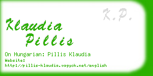 klaudia pillis business card